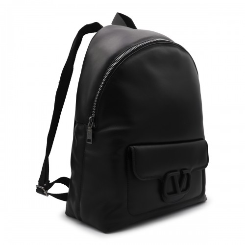 BLACK LEATHER BACKPACK