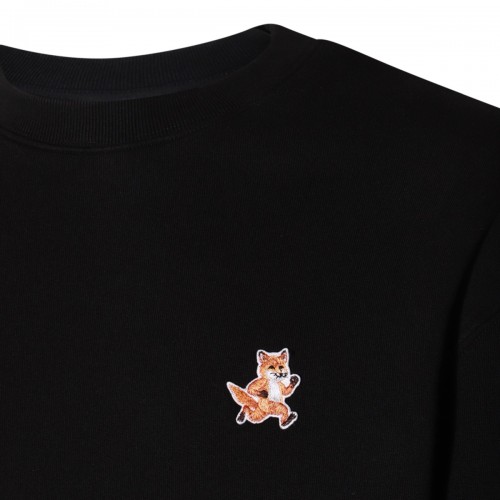 BLACK COTTON SWEATSHIRT