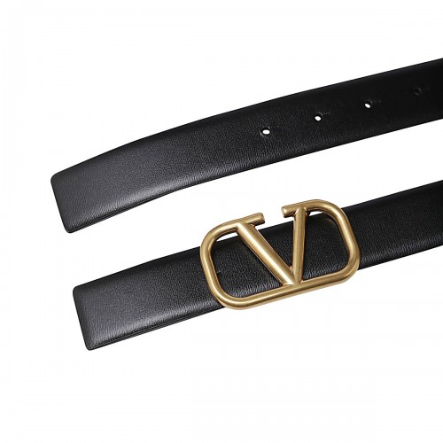 BLACK AND GOLD LEATHER BELT