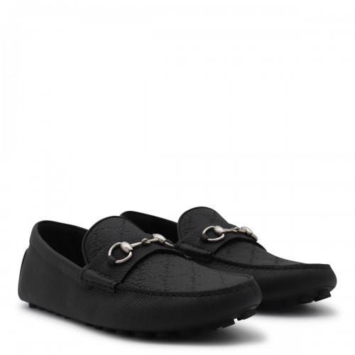 BLACK LEATHER LOAFERS