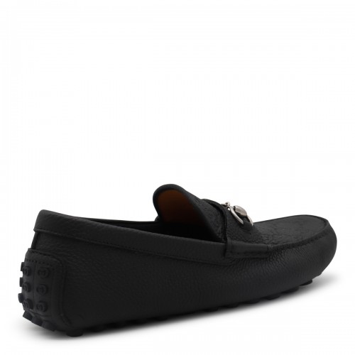 BLACK LEATHER LOAFERS