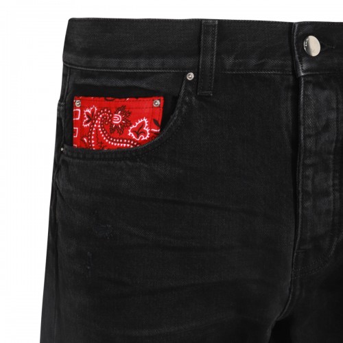 BLACK COTTON DENIM JEANS