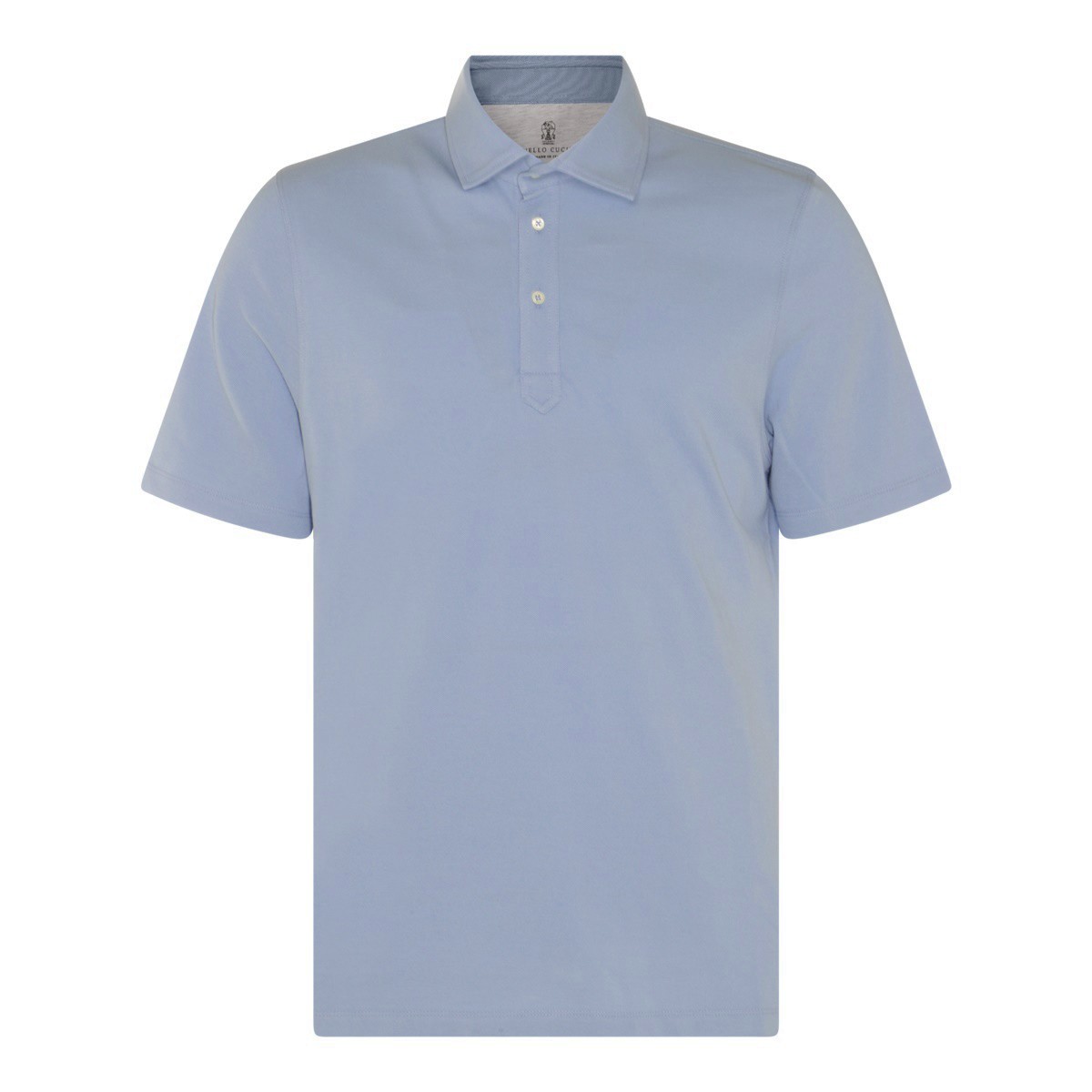 BLUE COTTON POLO SHIRT