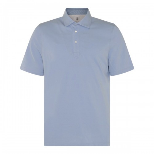 BLUE COTTON POLO SHIRT