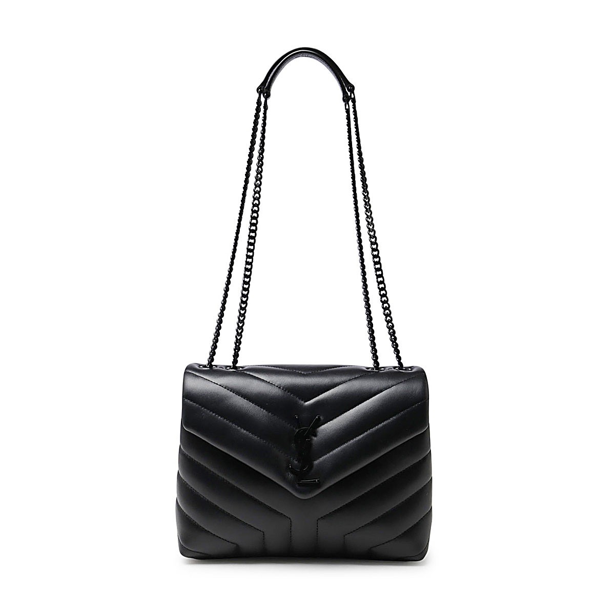 BLACK LEATHER SHOULDER BAG