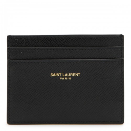 BLACK LEATHER CARD HOLDER