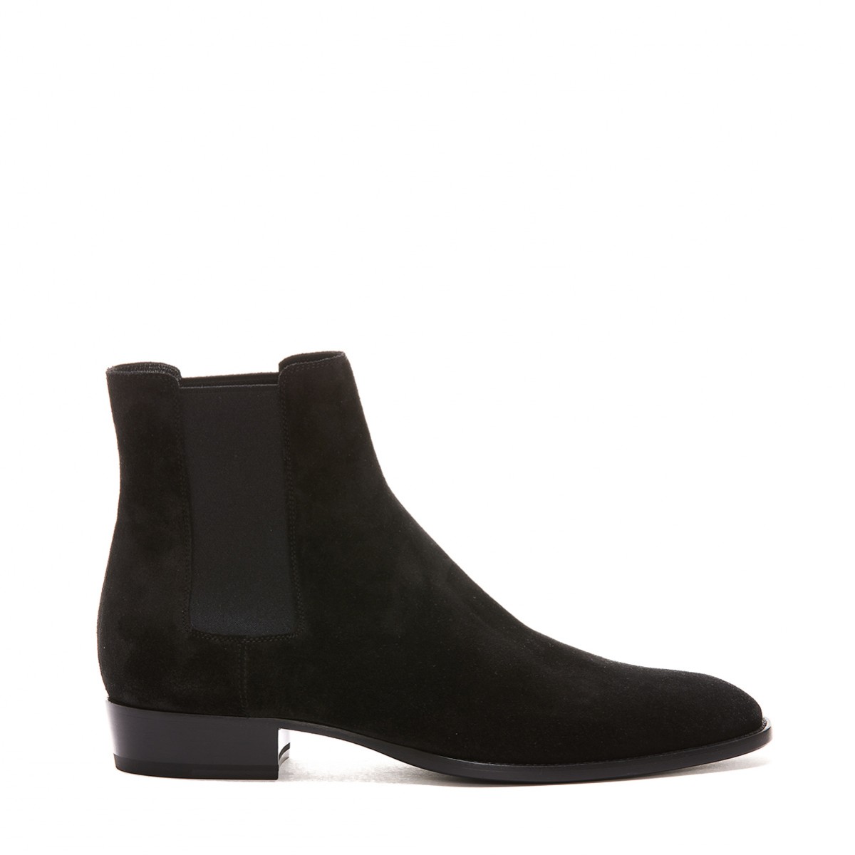 BLACK SUEDE CHELSEA WYATT BOOTS