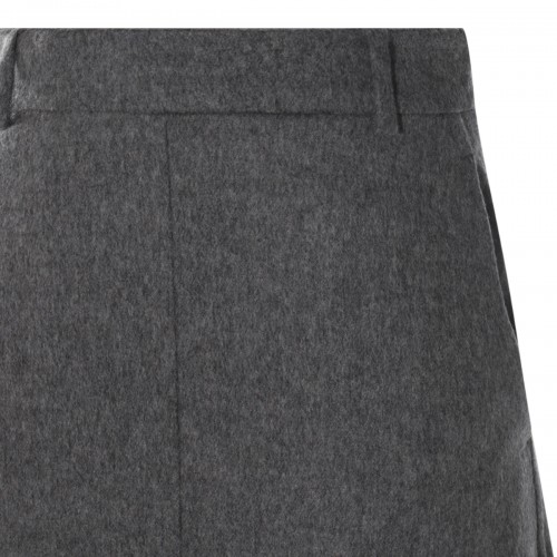 DARK GREY WOOL SKIRT