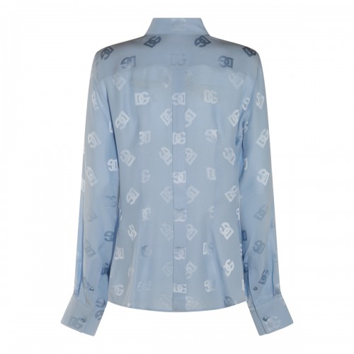 LIGHT BLUE SILK SHIRT