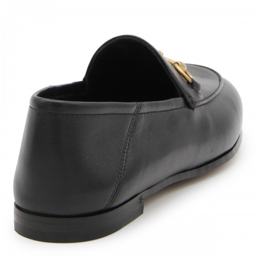 BLACK LEATHER LOAFERS