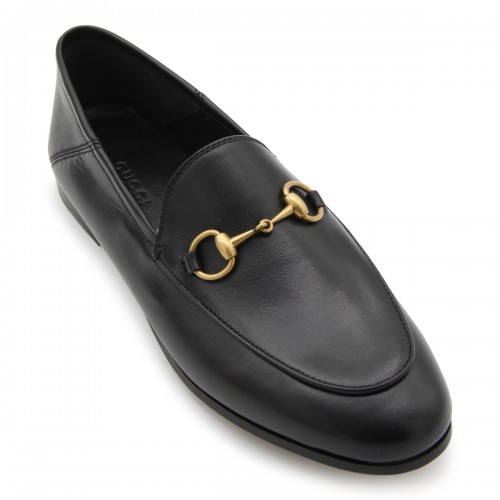 BLACK LEATHER LOAFERS