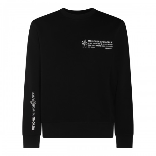 BLACK COTTON SWEATSHIRT