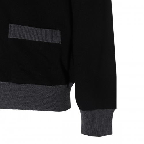 BLACK WOOL KNITWEAR