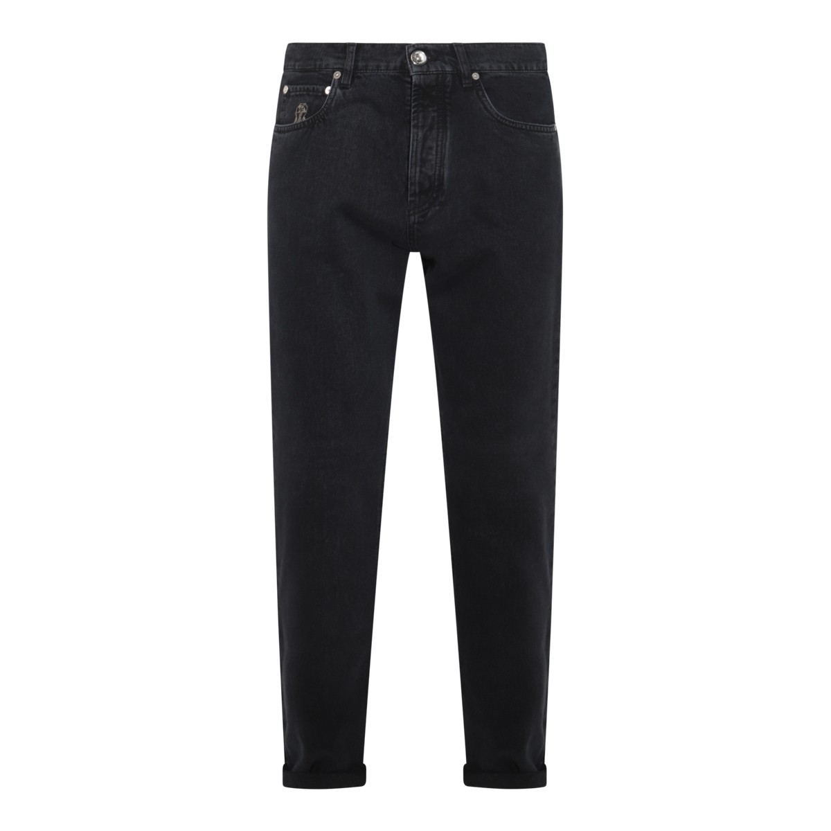 BLACK COTTON JEANS