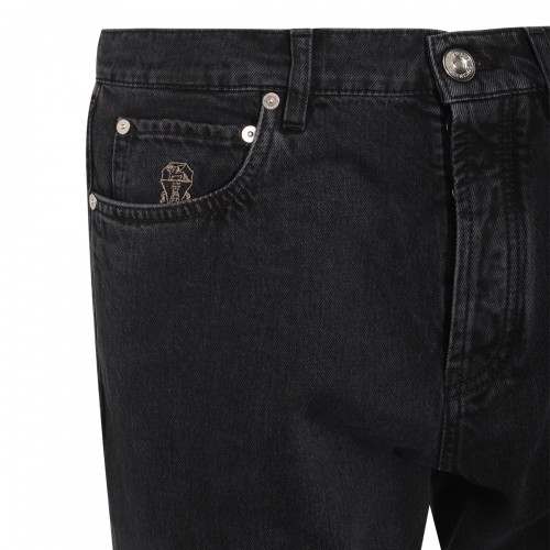 BLACK COTTON JEANS