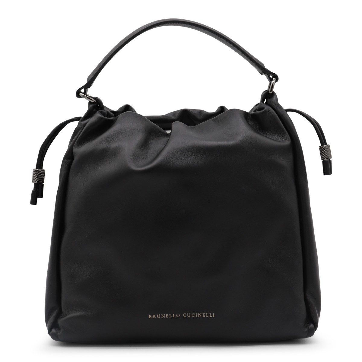 BLACK LEATHER CROSSBODY BAG