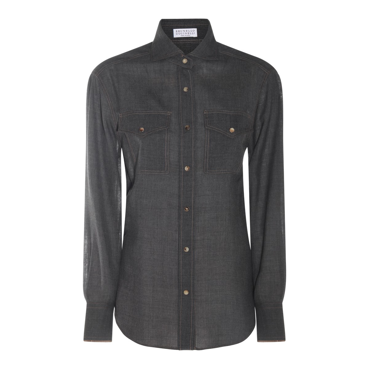 GREY WOOL SHIRT