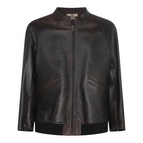 DARK BROWN LEATHER JACKET