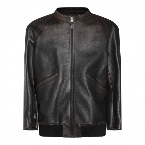 DARK BROWN LEATHER JACKET