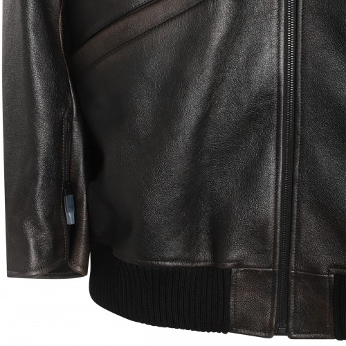 DARK BROWN LEATHER JACKET