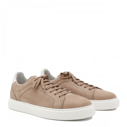 BEIGE LEATHER SNEAKERS