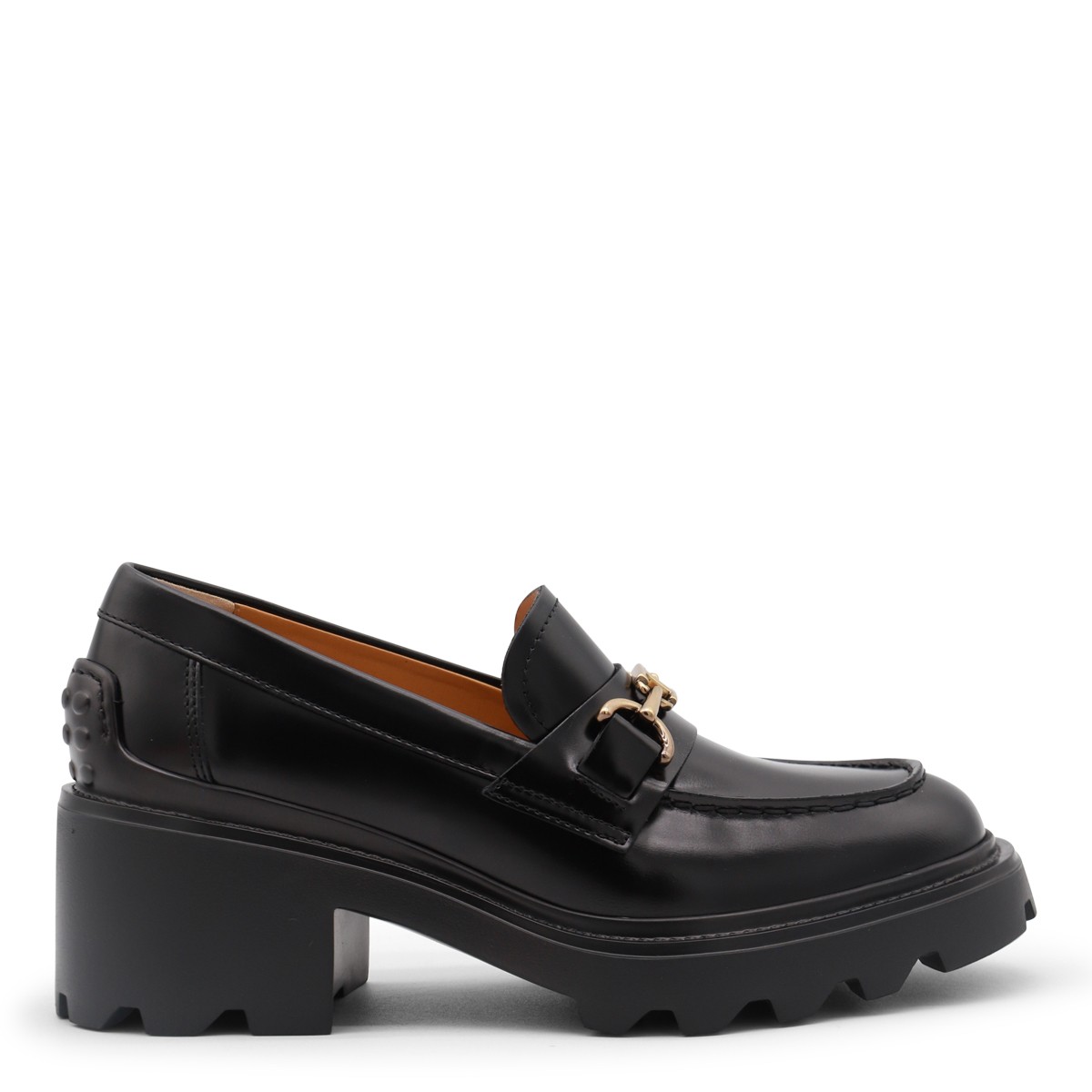 BLACK LEATHER LOAFERS