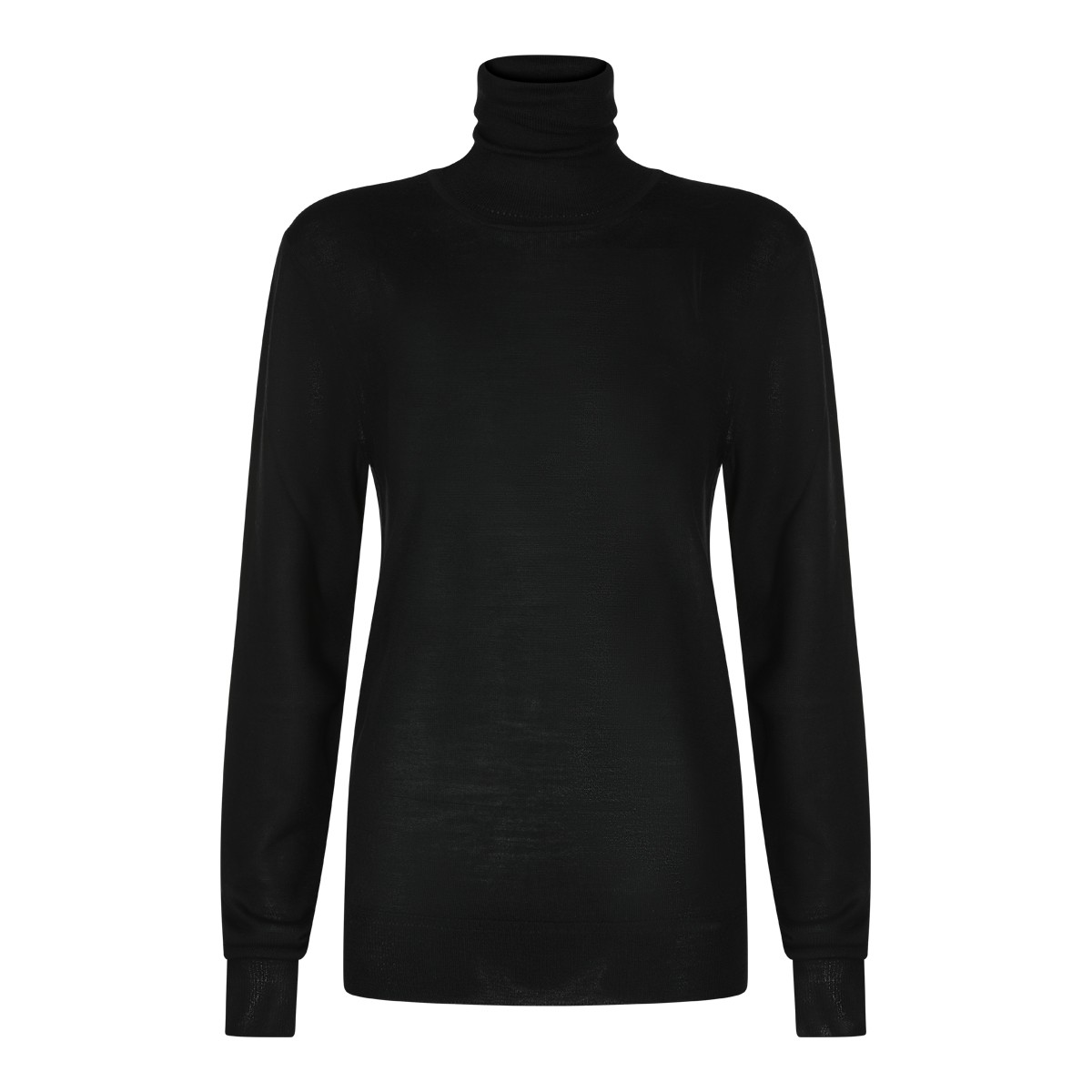 BLACK WOOL KNITWEAR