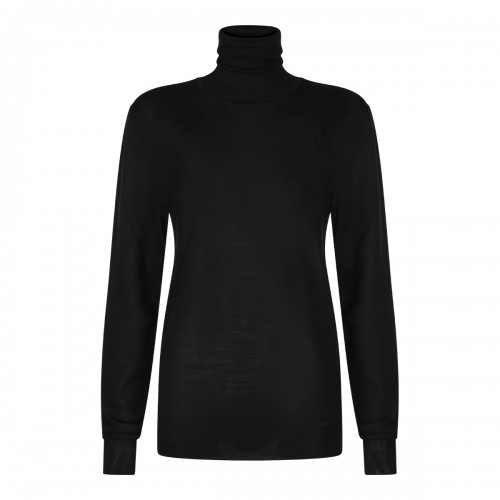 BLACK WOOL KNITWEAR