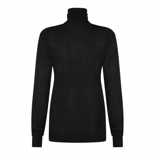 BLACK WOOL KNITWEAR