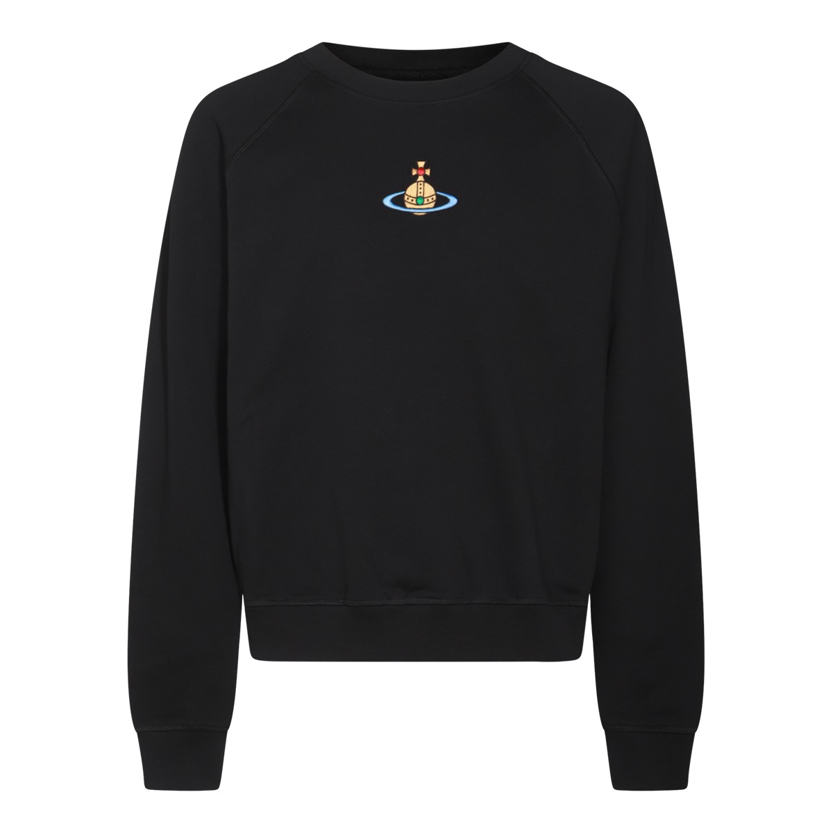 BLACK COTTON SWEATSHIRT