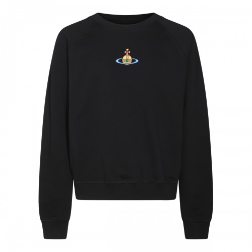 BLACK COTTON SWEATSHIRT