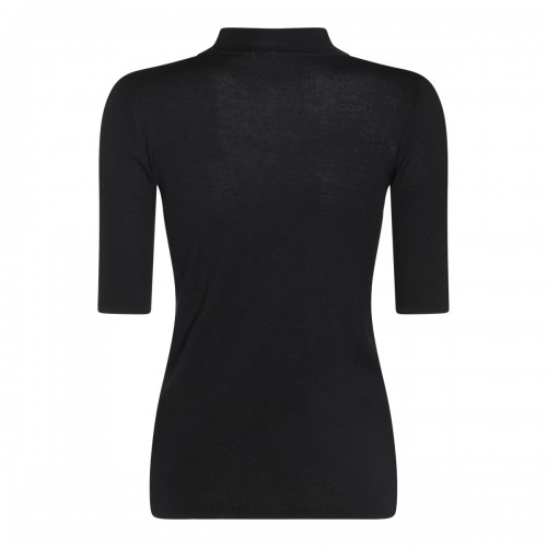 BLACK WOOL KNITWEAR