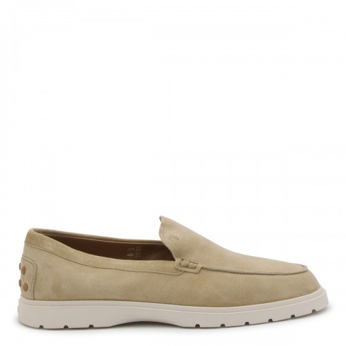 BEIGE SUEDE LOAFERS