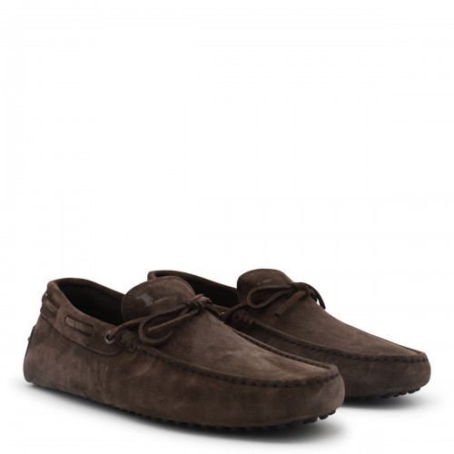 BROWN SUEDE GOMMINO LOAFERS