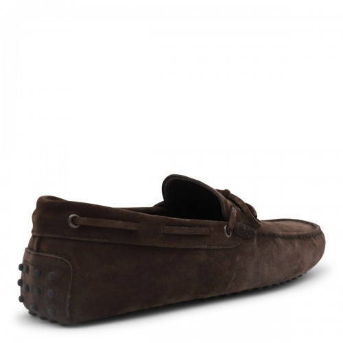 BROWN SUEDE GOMMINO LOAFERS