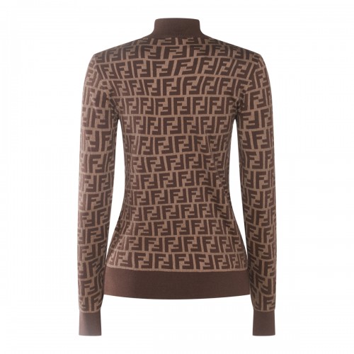 BROWN COTTON KNITWEAR