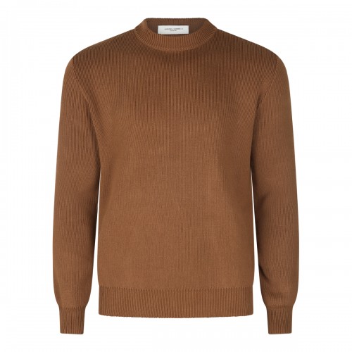 BROWN COTTON KNITWEAR