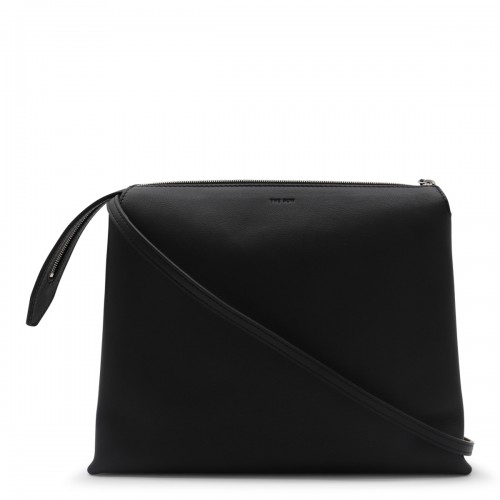 BLACK LEATHER NU TWIN CROSSBODY BAG