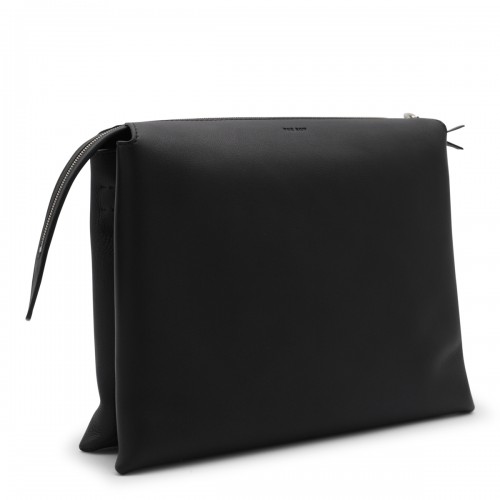 BLACK LEATHER NU TWIN CROSSBODY BAG