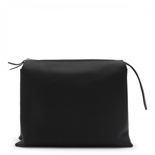 BLACK LEATHER NU TWIN CROSSBODY BAG