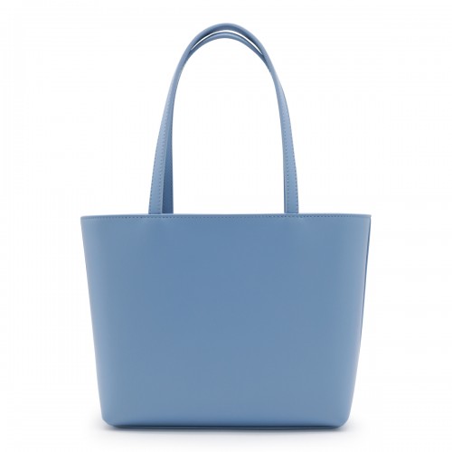 LIGHT BLUE LEATHER TOP HANDLE BAG