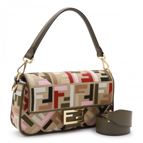 MULTICOLOR LEATHER BAGUETTE SHOULDER BAG