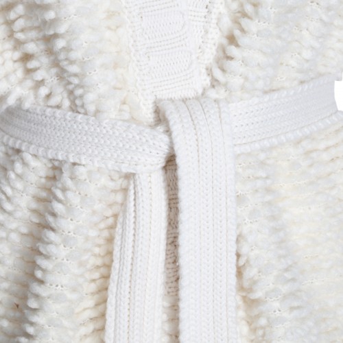 WHITE WOOL KNITWEAR DRESS