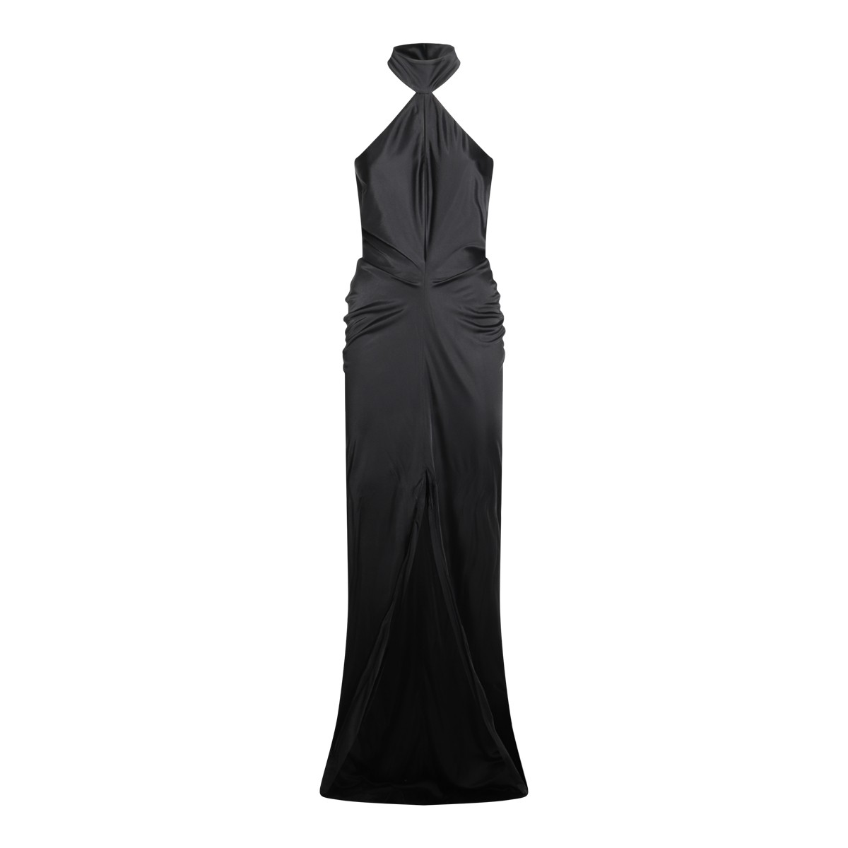 BLACK VISCOSE MAXI DRESS