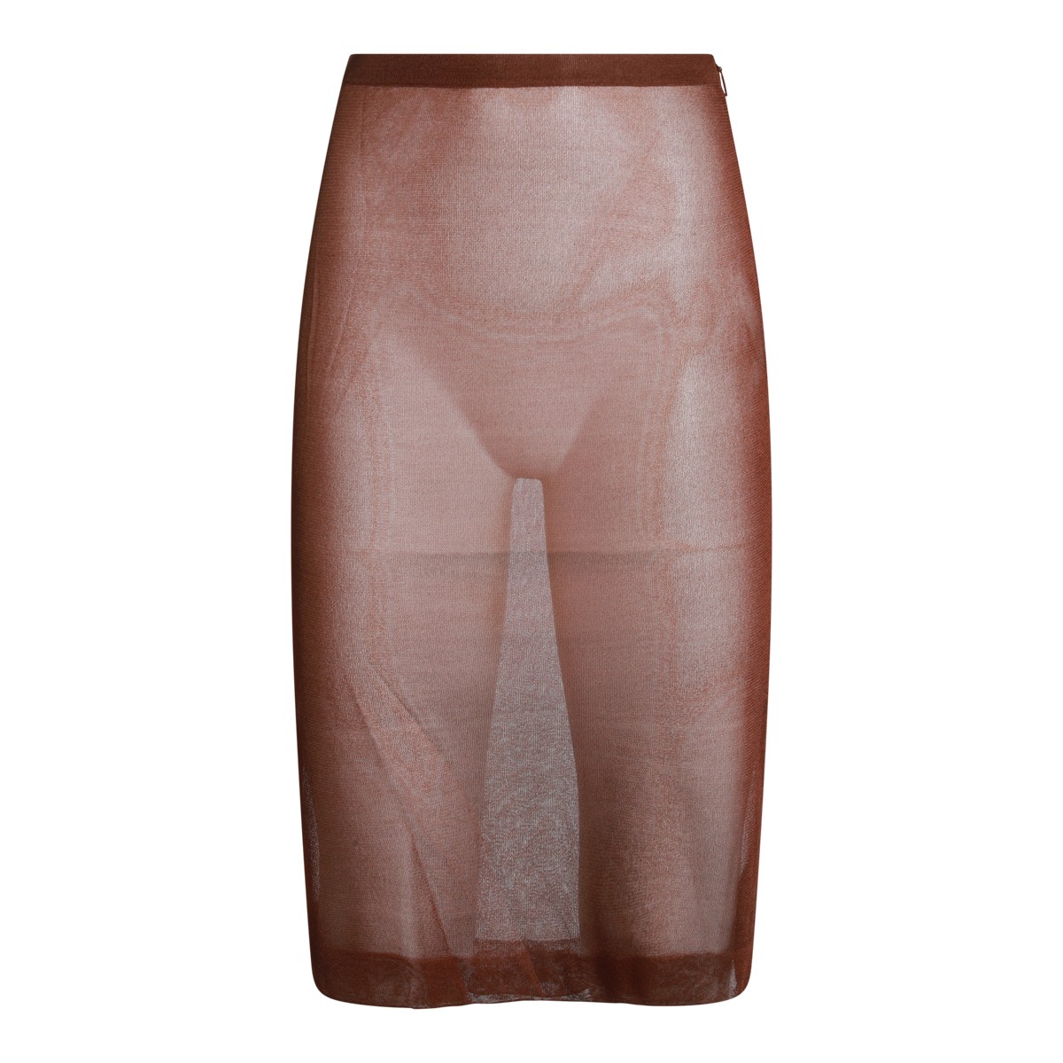 BEIGE SILK SKIRT