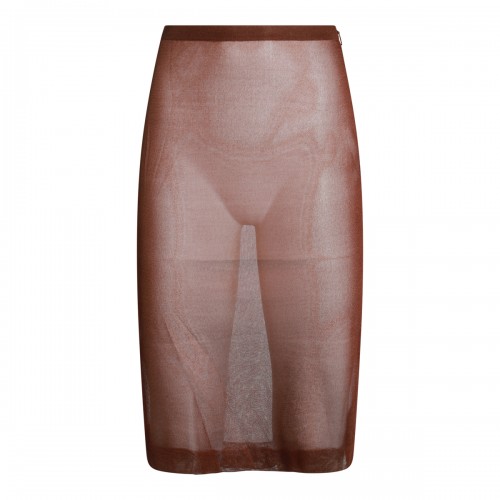 BEIGE SILK SKIRT