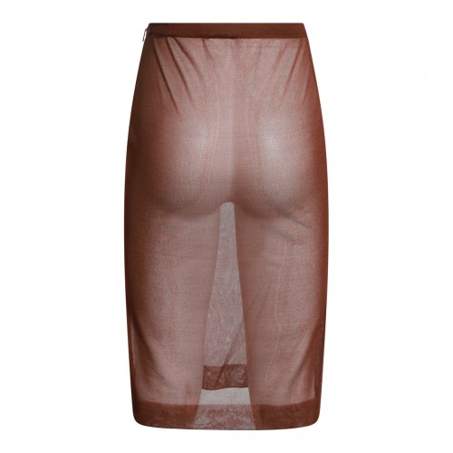 BEIGE SILK SKIRT 2