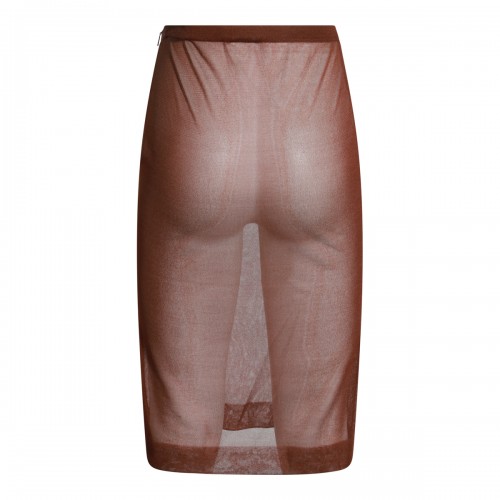 BEIGE SILK SKIRT