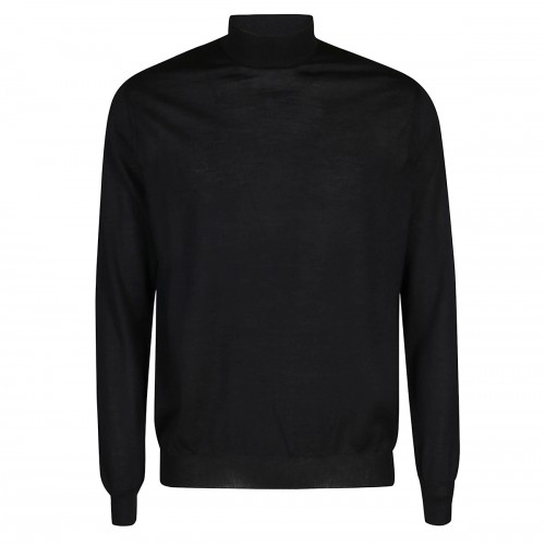 BLACK WOOL KNITWEAR