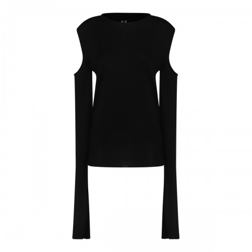 BLACK WOOL KNITWEAR